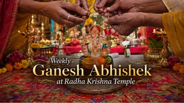 Weekly Ganesh Abhishek at Radha Krishna Temple of Dallas