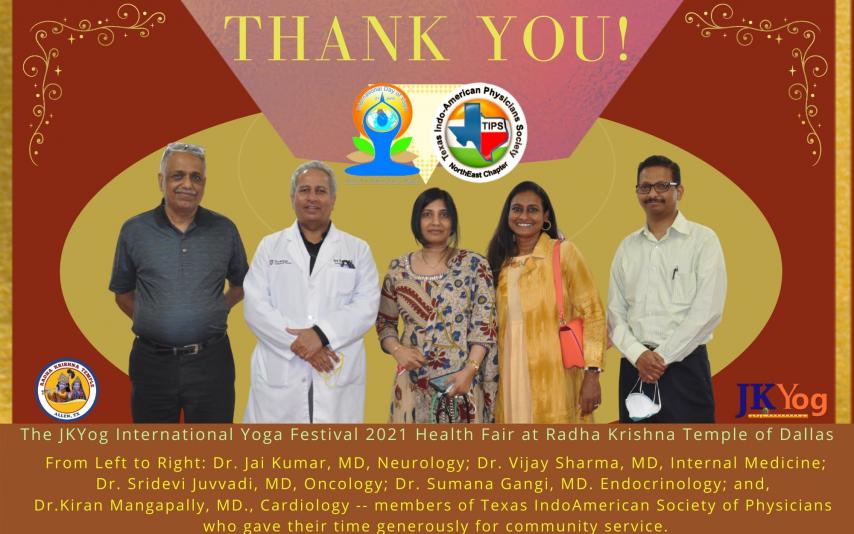 Radha Krishna Temple in Allen hosts health fair, June 2021