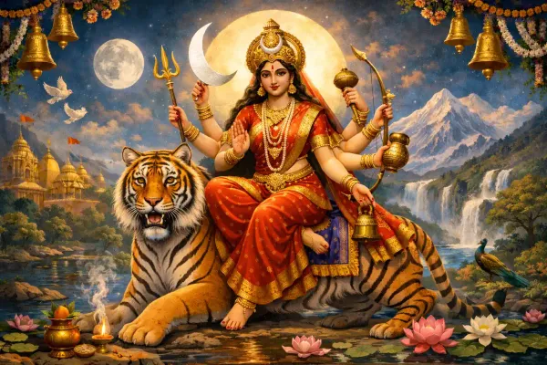 Magh Navratri Day 3 Puja Vidhi for Goddess Chandraghanta