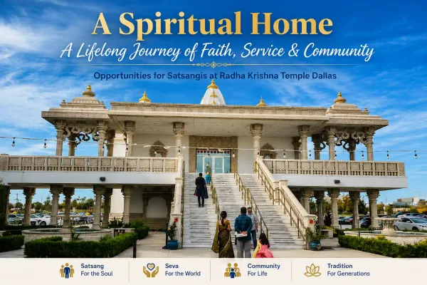 Opportunities for Satsang at Radha Krishna Temple