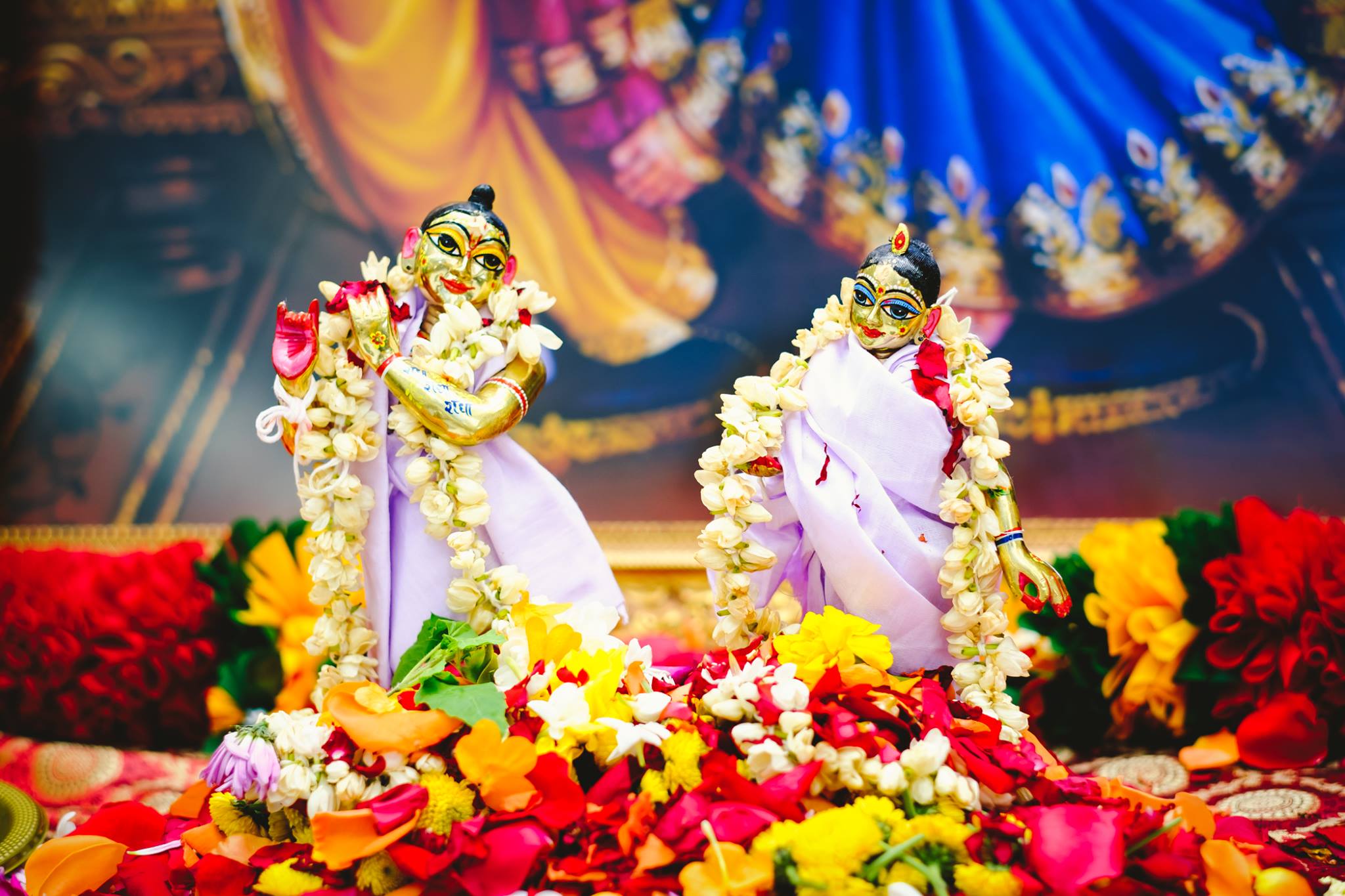 Deities of the Hindu God Shri Radha and Shri Krishna 