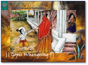 "A Gopi Grabs Krishna: Krishna Leelas"