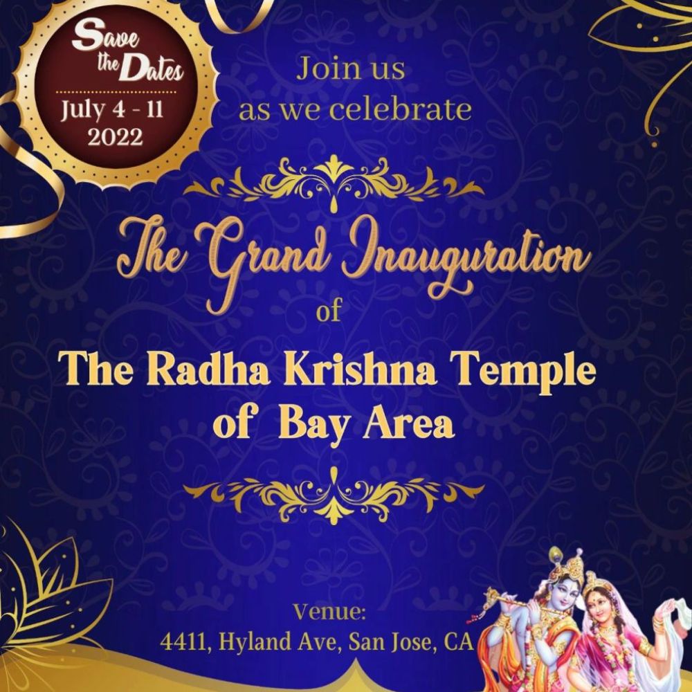 Radha Krishna Temple of Bay Area Pran Pratishtha