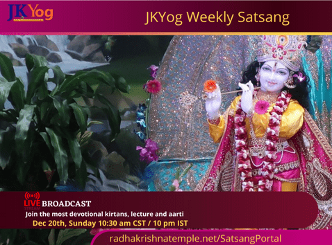 Weekly Sunday Satsang LIVE from Radha Krishna Temple of Dallas