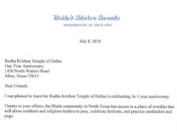 Letter from Senator John Cornyn